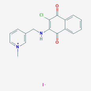 3-{[(3-Chloro-1,4-dioxo-1,4-dihydro-2-naphthalenyl)amino]methyl}-1-methylpyridinium iodide