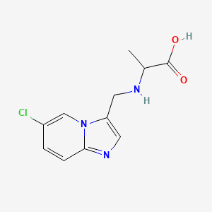 2-{[(6-Chloroimidazo[1,2-a]pyridin-3-yl)methyl]amino}propanoic acid