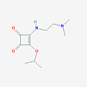 molecular formula C11H18N2O3 B303348 3-{[2-(Dimethylamino)ethyl]amino}-4-isopropoxy-3-cyclobutene-1,2-dione 