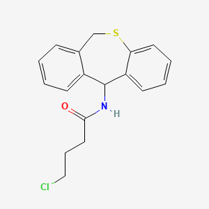 molecular formula C18H18ClNOS B3033501 4-Chloro-N-(5,11-dihydro-10-thia-dibenzo[a,d]cyclohepten-5-yl)-butyramide CAS No. 103379-37-9