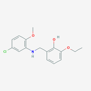 molecular formula C16H18ClNO3 B3033507 2-{[(5-Chloro-2-methoxyphenyl)amino]methyl}-6-ethoxyphenol CAS No. 1036625-75-8