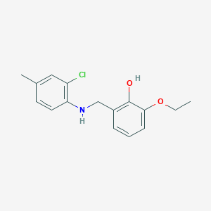 molecular formula C16H18ClNO2 B3033509 2-{[(2-Chloro-4-methylphenyl)amino]methyl}-6-ethoxyphenol CAS No. 1037137-94-2