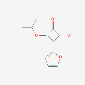 molecular formula C11H10O4 B303353 3-(2-Furyl)-4-isopropoxy-3-cyclobutene-1,2-dione 