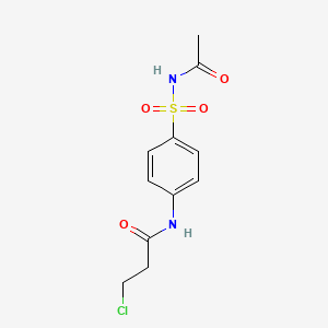molecular formula C11H13ClN2O4S B3033533 N-(4-[(Acetylamino)sulfonyl]phenyl)-3-chloropropanamide CAS No. 104246-30-2