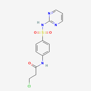 3-chloro-N-[4-(pyrimidin-2-ylsulfamoyl)phenyl]propanamide