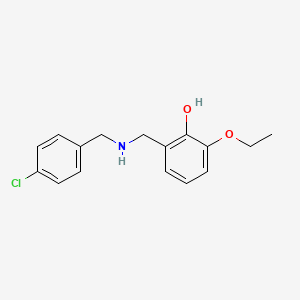 molecular formula C16H18ClNO2 B3033535 2-{[(4-Chlorobenzyl)amino]methyl}-6-ethoxyphenol CAS No. 1042614-42-5