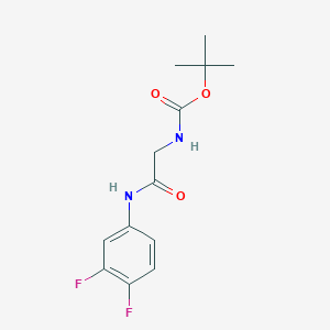 molecular formula C13H16F2N2O3 B3033539 tert-butyl N-{[(3,4-difluorophenyl)carbamoyl]methyl}carbamate CAS No. 1043391-03-2