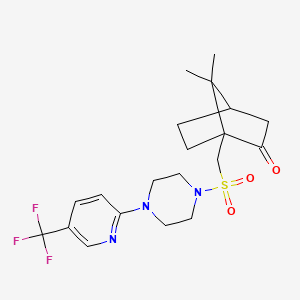 7,7-Dimethyl-1-(((4-(5-(trifluoromethyl)(2-pyridyl))piperazinyl)sulfonyl)methyl)bicyclo[2.2.1]heptan-2-one