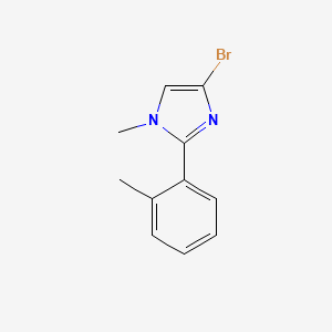 molecular formula C11H11BrN2 B3033548 1H-咪唑，4-溴-1-甲基-2-(2-甲基苯基)- CAS No. 1049126-60-4