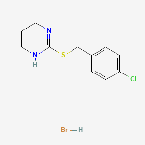 2-{[(4-Chlorophenyl)methyl]sulfanyl}-1,4,5,6-tetrahydropyrimidine hydrobromide