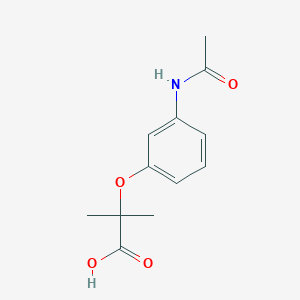 molecular formula C12H15NO4 B3033557 2-(3-Acetylamino-phenoxy)-2-methyl-propionic acid CAS No. 1052722-09-4