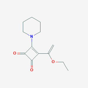 molecular formula C13H17NO3 B303356 3-(1-Ethoxyvinyl)-4-(1-piperidinyl)-3-cyclobutene-1,2-dione 