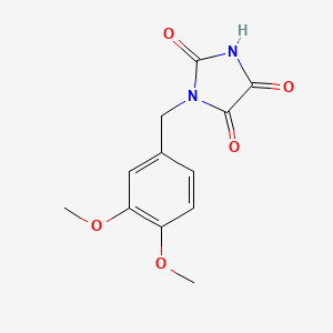 molecular formula C12H12N2O5 B3033561 1-[(3,4-Dimethoxyphenyl)methyl]imidazolidine-2,4,5-trione CAS No. 105686-10-0