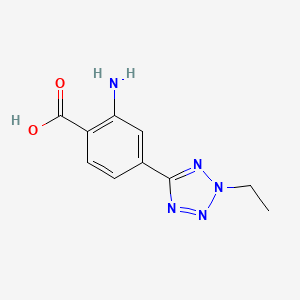 molecular formula C10H11N5O2 B3033564 2-amino-4-(2-ethyl-2H-tetrazol-5-yl)benzoic acid CAS No. 1060796-11-3