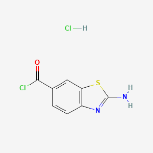 molecular formula C8H6Cl2N2OS B3033566 2-Amino-benzothiazole-6-carbonyl chloride hydrochloride CAS No. 106181-99-1
