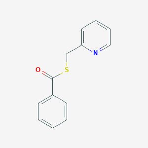 molecular formula C13H11NOS B303357 S-(2-pyridinylmethyl) benzenecarbothioate 