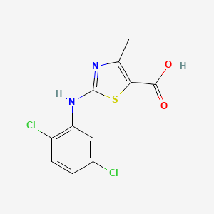 molecular formula C11H8Cl2N2O2S B3033574 2-((2,5-Dichlorophenyl)amino)-4-methyl-1,3-thiazole-5-carboxylic acid CAS No. 1071328-81-8