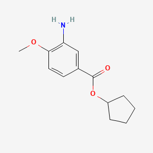 molecular formula C13H17NO3 B3033575 Cyclopentyl 3-amino-4-methoxybenzoate CAS No. 1071344-96-1
