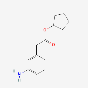 molecular formula C13H17NO2 B3033576 Cyclopentyl 2-(3-aminophenyl)acetate CAS No. 1071360-58-1