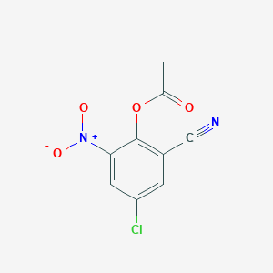 molecular formula C9H5ClN2O4 B3033579 4-Chloro-2-cyano-6-nitrophenyl acetate CAS No. 1071379-58-2