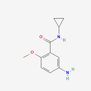 molecular formula C11H14N2O2 B3033581 5-amino-N-cyclopropyl-2-methoxybenzamide CAS No. 1071398-10-1