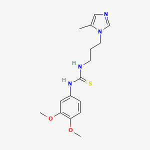 1-(3,4-Dimethoxyphenyl)-3-(3-(5-methyl-1H-imidazol-1-yl)propyl)thiourea