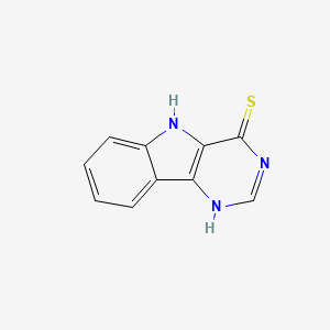 molecular formula C10H7N3S B3033587 3,5-dihydro-4H-pyrimido[5,4-b]indole-4-thione CAS No. 107400-98-6