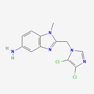 2-[(4,5-dichloro-1H-imidazol-1-yl)methyl]-1-methyl-1H-benzimidazol-5-amine