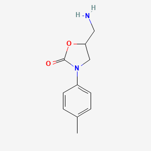 molecular formula C11H14N2O2 B3033604 5-(Aminomethyl)-3-(4-methylphenyl)-1,3-oxazolidin-2-one CAS No. 1082395-06-9