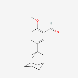 2-Ethoxy-5-(tricyclo[3.3.1.1~3,7~]dec-1-yl)benzaldehyde