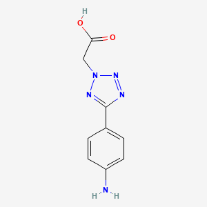 molecular formula C9H9N5O2 B3033614 [5-(4-aminophenyl)-2H-tetrazol-2-yl]acetic acid CAS No. 1091990-56-5