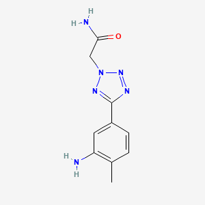 molecular formula C10H12N6O B3033616 2-(5-(3-amino-4-methylphenyl)-2H-tetrazol-2-yl)acetamide CAS No. 1092205-07-6