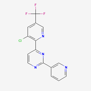 4-[3-Chloro-5-(trifluoromethyl)pyridin-2-yl]-2-(pyridin-3-yl)pyrimidine