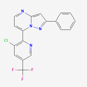 7-[3-Chloro-5-(trifluoromethyl)-2-pyridinyl]-2-phenylpyrazolo[1,5-a]pyrimidine