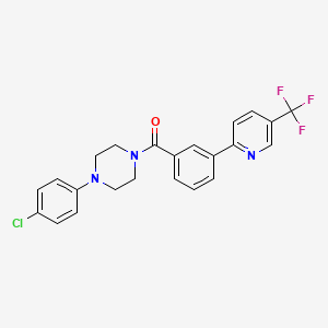 1-(4-Chlorophenyl)-4-{3-[5-(trifluoromethyl)pyridin-2-yl]benzoyl}piperazine