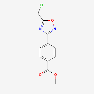 molecular formula C11H9ClN2O3 B3033627 4-(5-Chloromethyl-[1,2,4]oxadiazol-3-yl)-benzoic acid methyl ester CAS No. 1092400-75-3