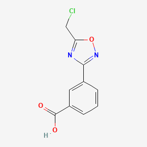 molecular formula C10H7ClN2O3 B3033628 3-[5-(Chloromethyl)-1,2,4-oxadiazol-3-yl]benzoic acid CAS No. 1092400-83-3
