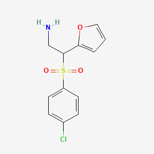 molecular formula C12H12ClNO3S B3033632 2-[(4-Chlorophenyl)sulfonyl]-2-(furan-2-yl)ethanamine CAS No. 1094394-73-6