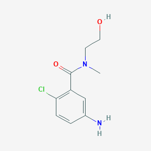 molecular formula C10H13ClN2O2 B3033633 5-amino-2-chloro-N-(2-hydroxyethyl)-N-methylbenzamide CAS No. 1094477-34-5