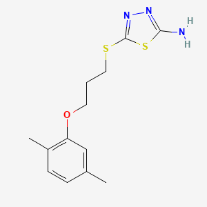 molecular formula C13H17N3OS2 B3033634 5-{[3-(2,5-Dimethylphenoxy)propyl]sulfanyl}-1,3,4-thiadiazol-2-amine CAS No. 1094737-43-5