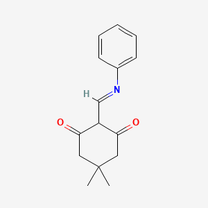 molecular formula C15H17NO2 B3033635 5,5-二甲基-2-[(苯亚氨基)甲基]-1,3-环己二酮 CAS No. 109535-45-7