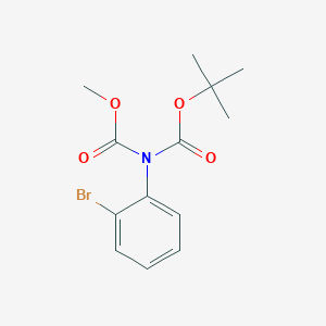 molecular formula C13H16BrNO4 B303365 Tert-butyl methyl 2-bromophenylimidodicarbonate 