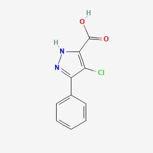 molecular formula C10H7ClN2O2 B3033650 4-chloro-3-phenyl-1H-pyrazole-5-carboxylic acid CAS No. 1106737-94-3