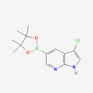 B3033656 3-Chloro-5-(4,4,5,5-tetramethyl-1,3,2-dioxaborolan-2-yl)-1H-pyrrolo[2,3-b]pyridine CAS No. 1111638-73-3