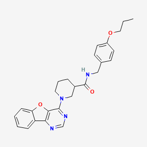 molecular formula C26H28N4O3 B3033657 1-[1]benzofuro[3,2-d]pyrimidin-4-yl-N-(4-propoxybenzyl)piperidine-3-carboxamide CAS No. 1112293-00-1