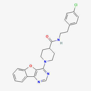 1-[1]benzofuro[3,2-d]pyrimidin-4-yl-N-[2-(4-chlorophenyl)ethyl]piperidine-4-carboxamide