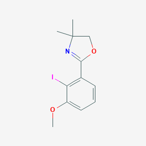 molecular formula C12H14INO2 B303367 2-(2-Iodo-3-methoxyphenyl)-4,4-dimethyl-4,5-dihydro-1,3-oxazole 