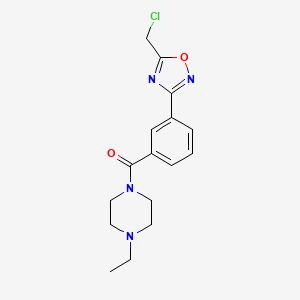 1-{3-[5-(Chloromethyl)-1,2,4-oxadiazol-3-YL]-benzoyl}-4-ethylpiperazine