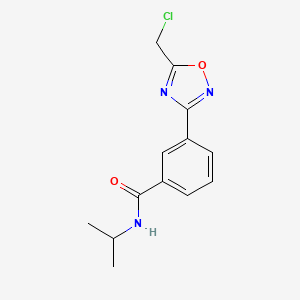 molecular formula C13H14ClN3O2 B3033673 3-[5-(chloromethyl)-1,2,4-oxadiazol-3-yl]-N-isopropylbenzamide CAS No. 1119452-67-3