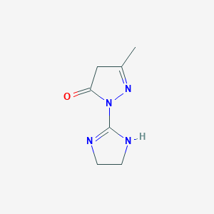 molecular formula C7H10N4O B3033678 2-(4,5-dihydro-1H-imidazol-2-yl)-5-methyl-2,4-dihydro-3H-pyrazol-3-one CAS No. 111988-05-7